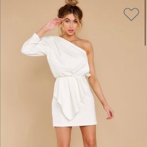 White One Shoulder Mini Dress